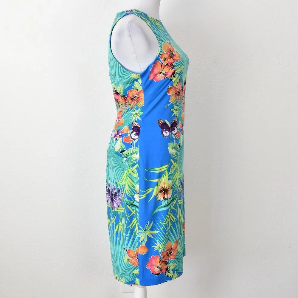 Cache Tropical Floral Sheath Dress - M - Picture 6 of 8